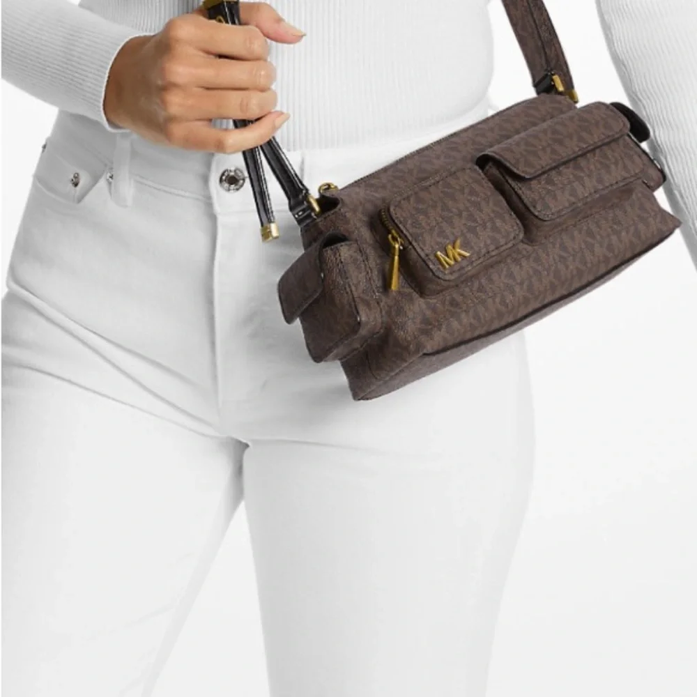 Michael Kors brownish Crossbody Bag with Gold Accents NWOT